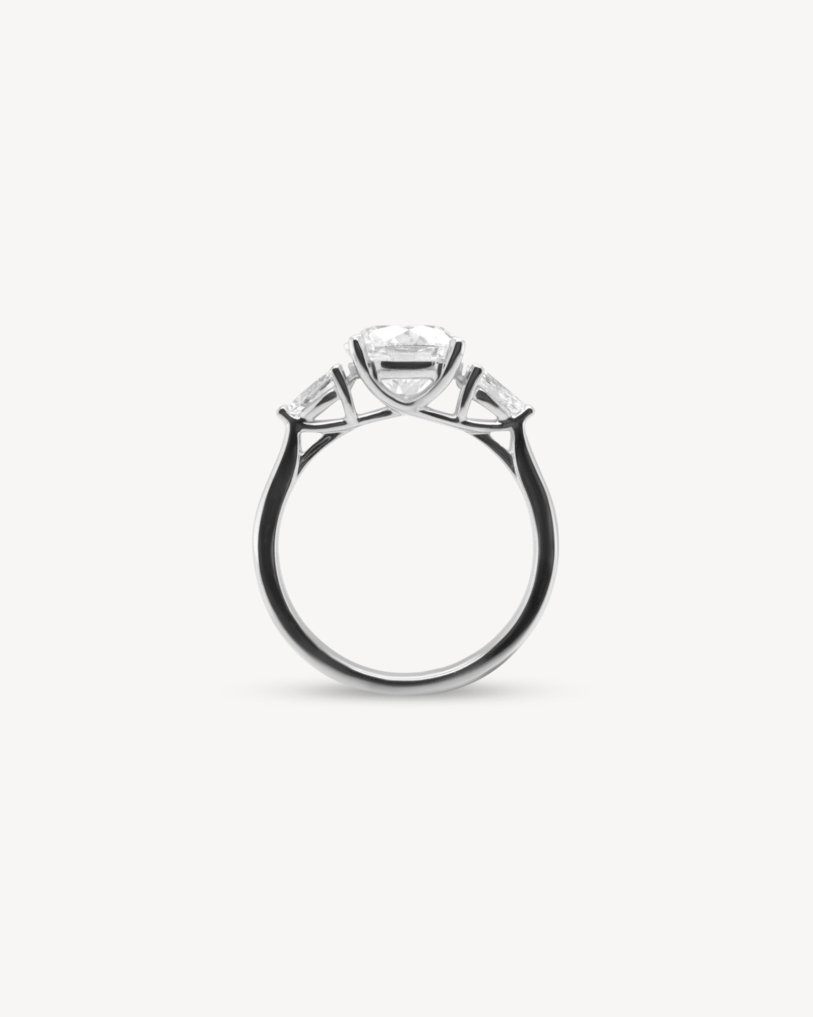 2 CT Round Three Stones Lab Grown Diamond Engagement Ring