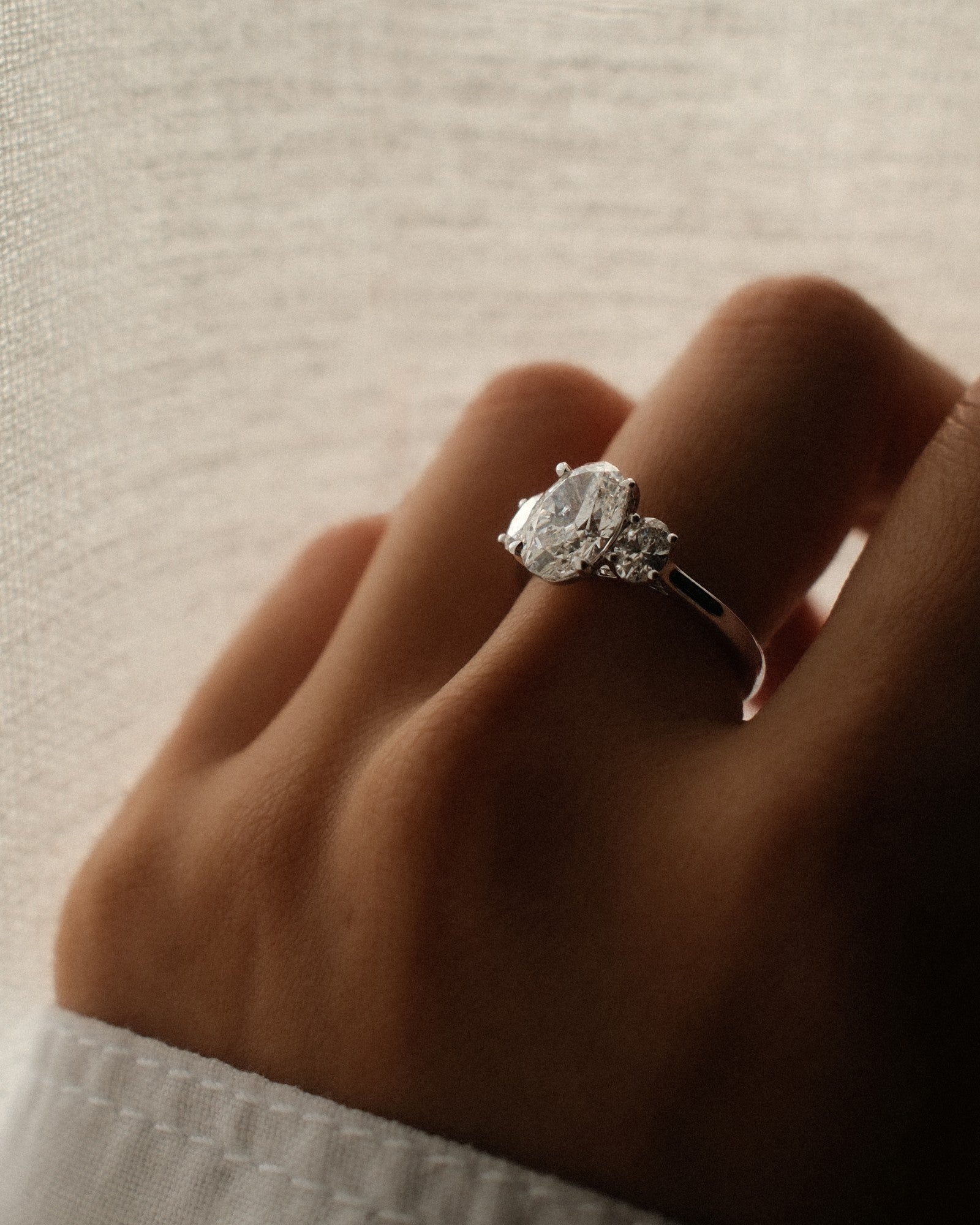 2 CT Round Three Stones Lab Grown Diamond Engagement Ring