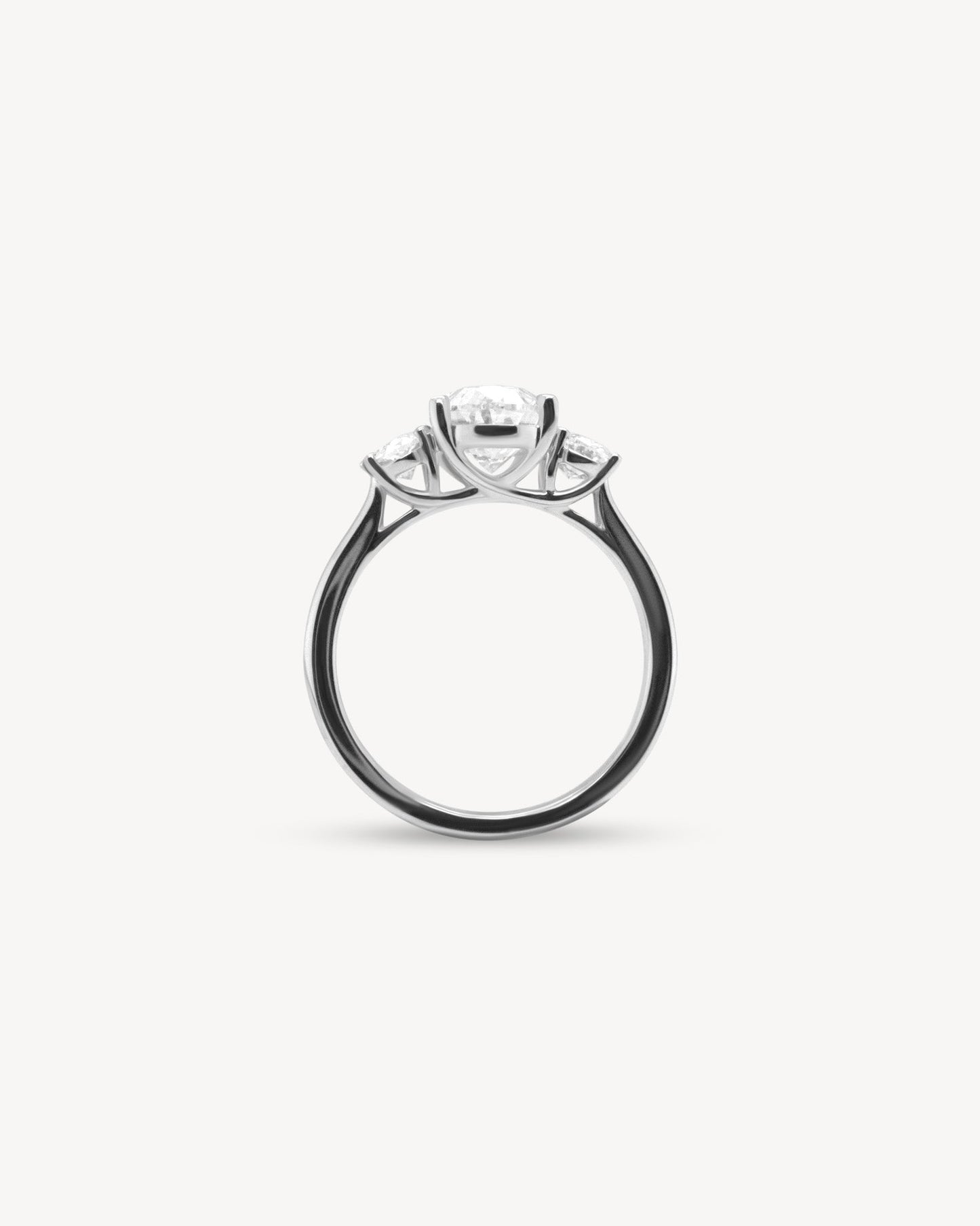 2 CT Round Three Stones Lab Grown Diamond Engagement Ring