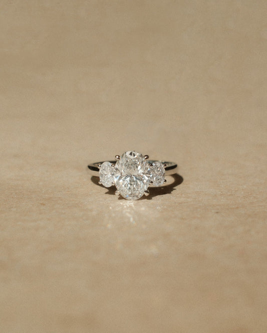 2 CT Round Three Stones Lab Grown Diamond Engagement Ring