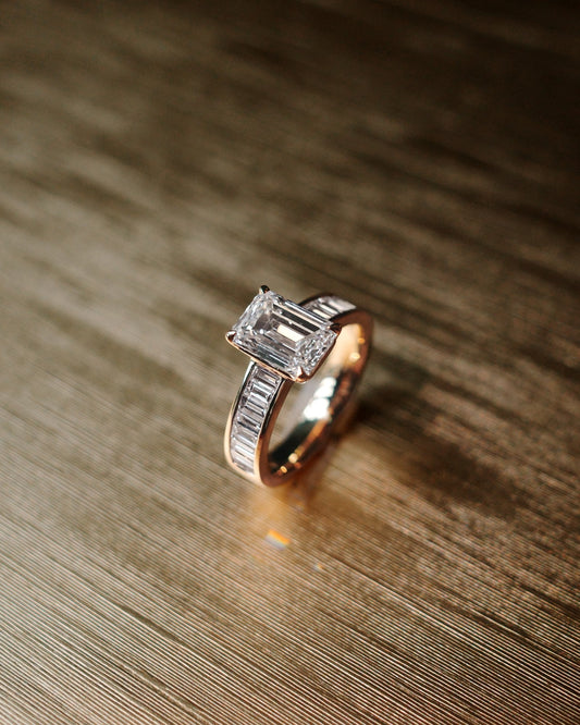 2 CT Round Three Stones Lab Grown Diamond Engagement Ring