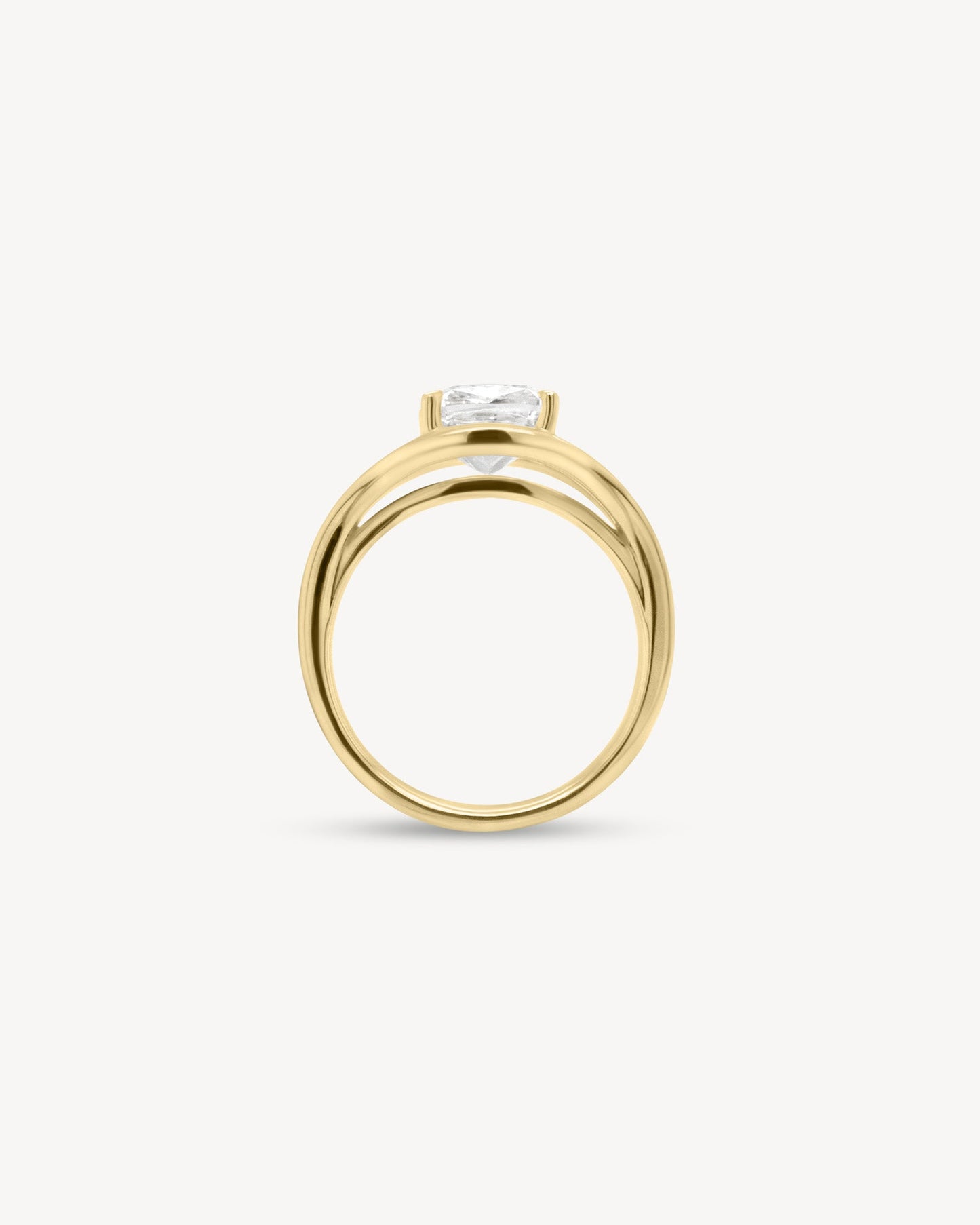 2 CT Round Three Stones Lab Grown Diamond Engagement Ring