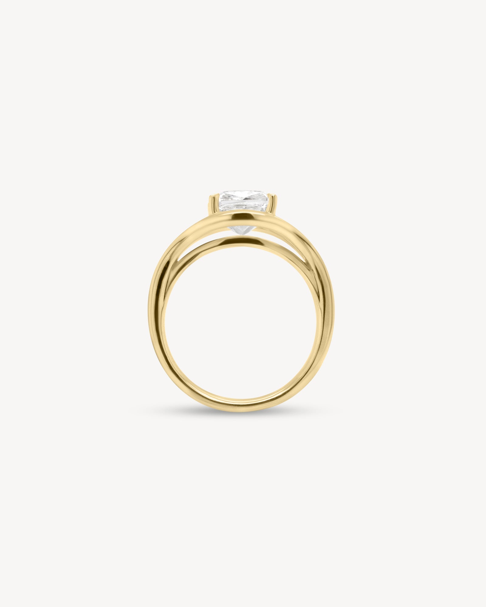 2 CT Round Three Stones Lab Grown Diamond Engagement Ring