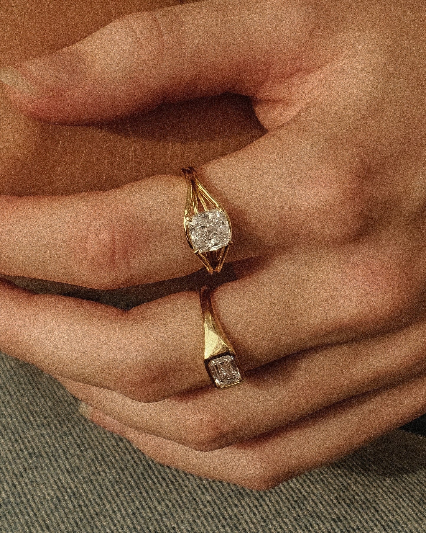 2 CT Round Three Stones Lab Grown Diamond Engagement Ring