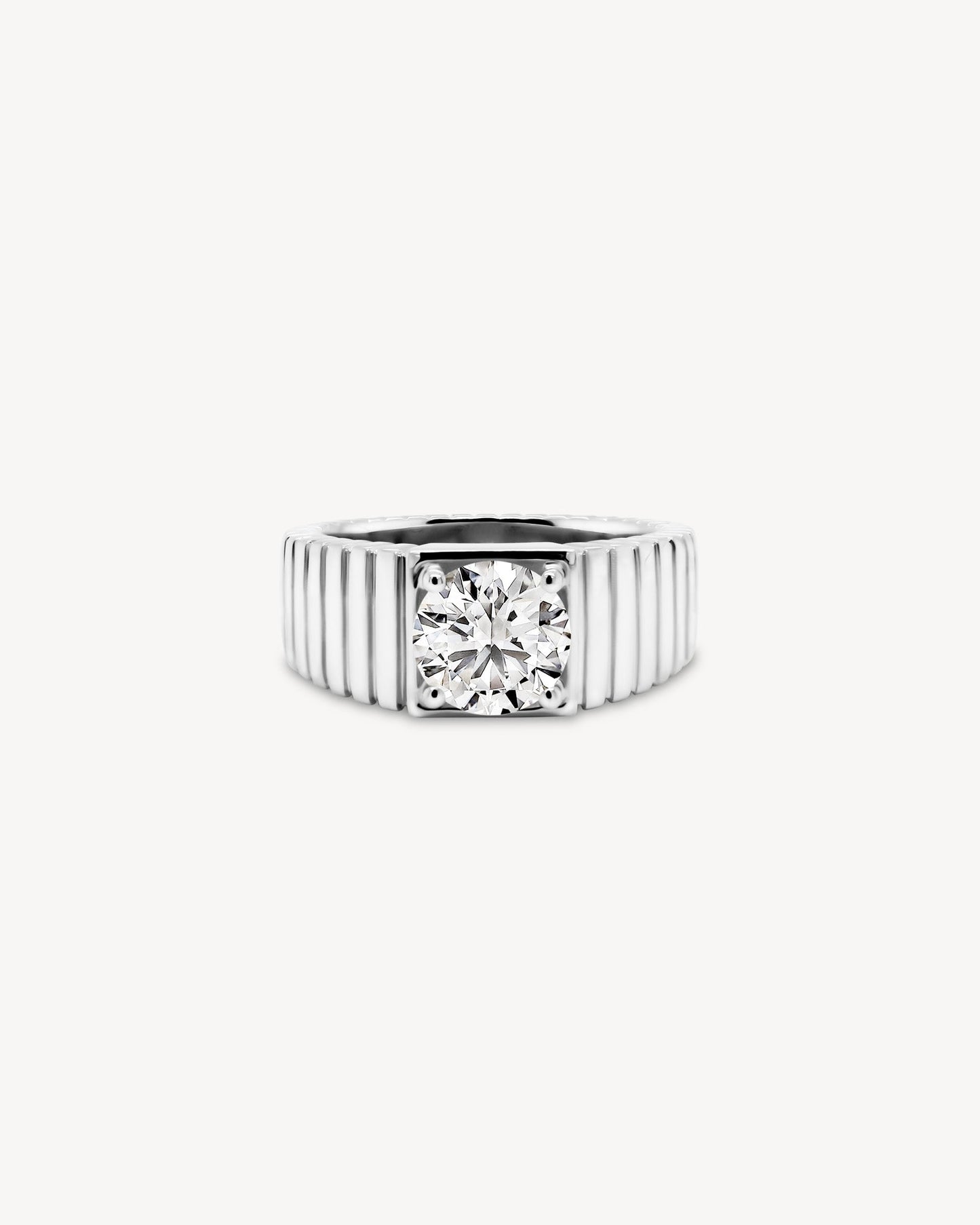 2 CT Round Three Stones Lab Grown Diamond Engagement Ring