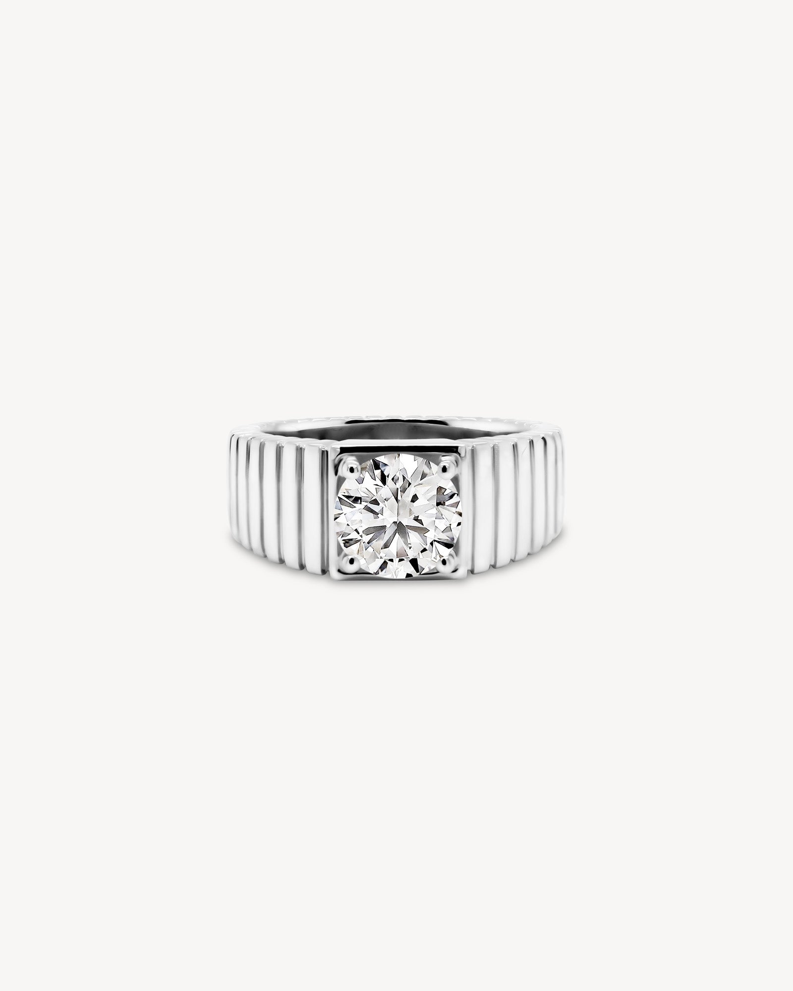 2 CT Round Three Stones Lab Grown Diamond Engagement Ring