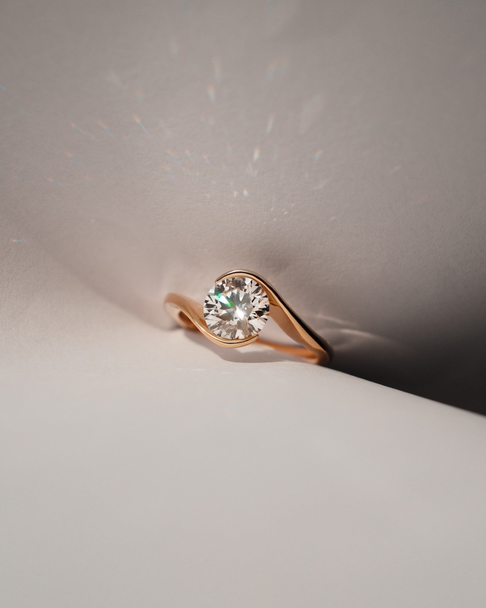 2 CT Round Three Stones Lab Grown Diamond Engagement Ring