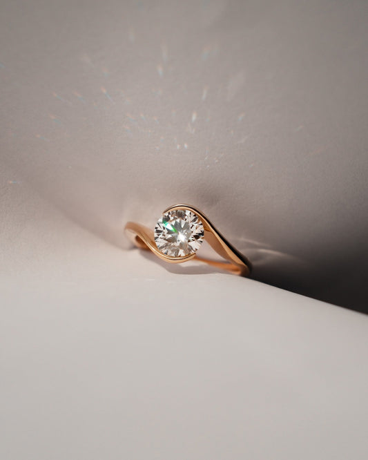 2 CT Round Three Stones Lab Grown Diamond Engagement Ring