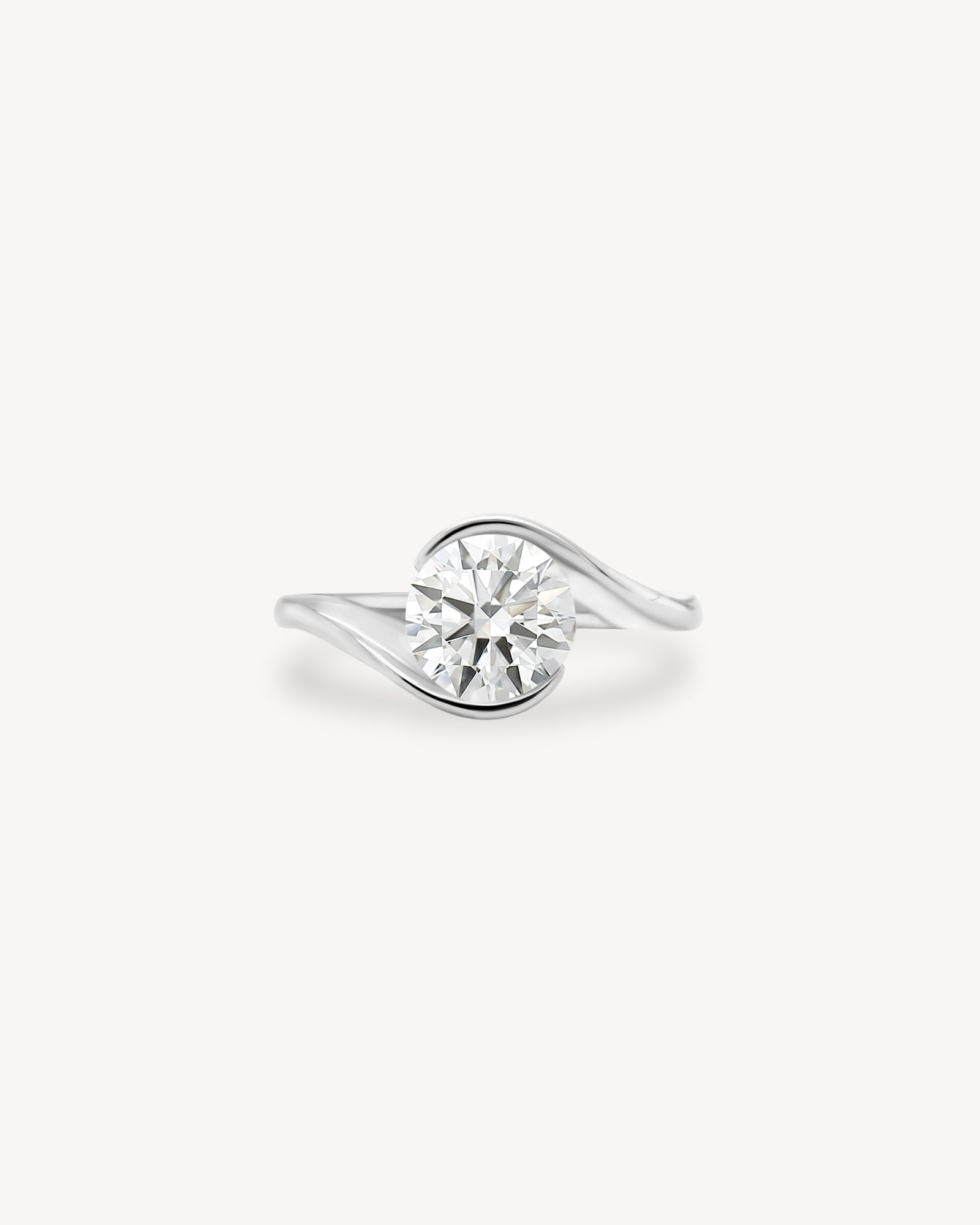 2 CT Round Three Stones Lab Grown Diamond Engagement Ring