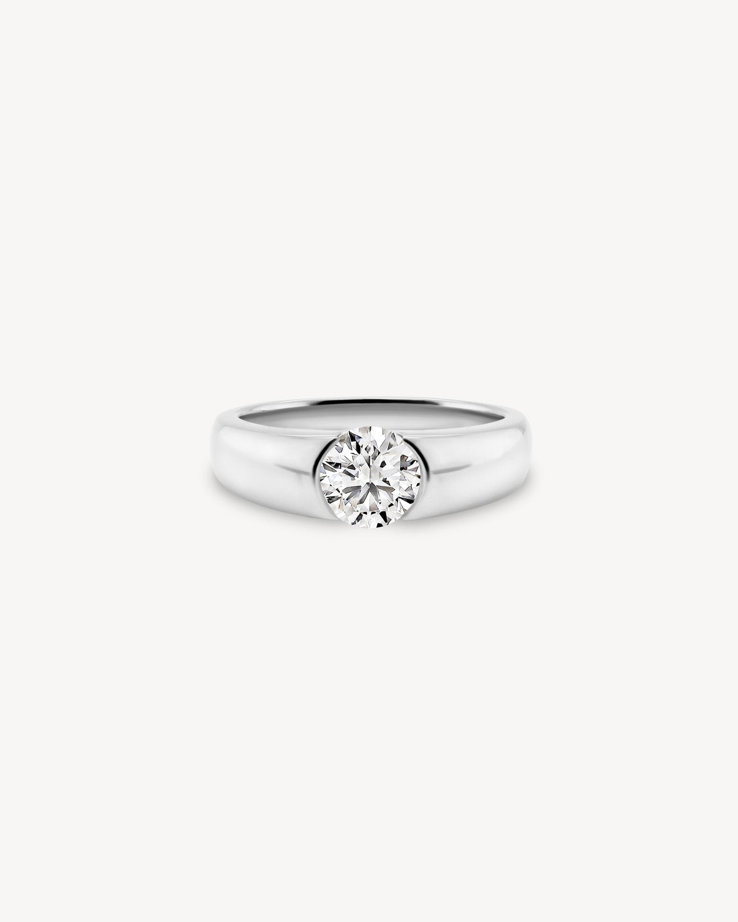 2 CT Round Three Stones Lab Grown Diamond Engagement Ring