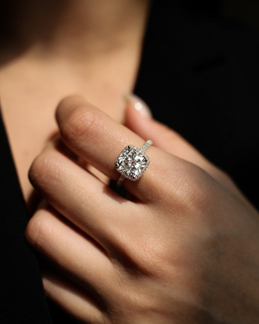 2 CT Round Three Stones Lab Grown Diamond Engagement Ring