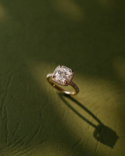 2 CT Round Three Stones Lab Grown Diamond Engagement Ring