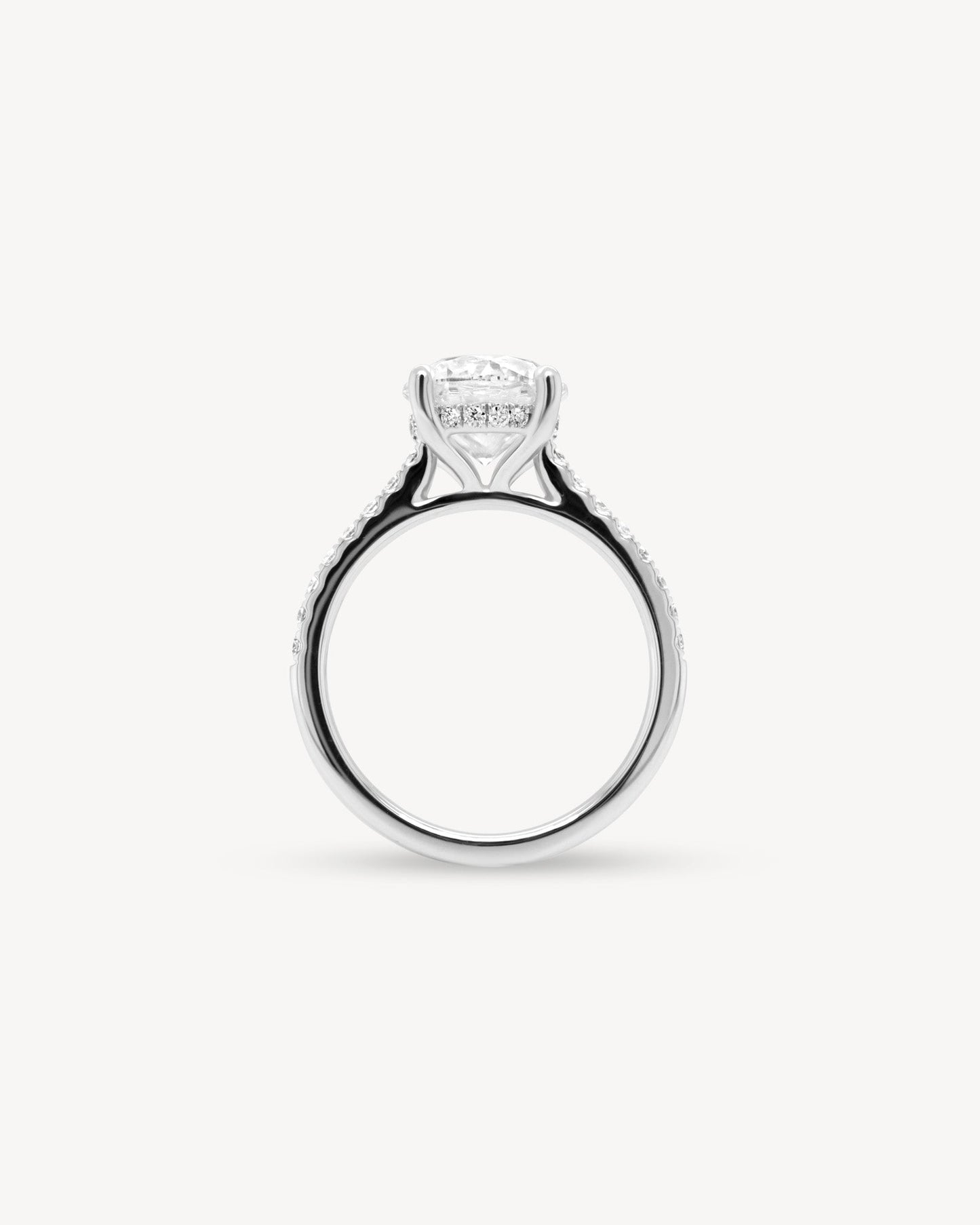 2 CT Round Three Stones Lab Grown Diamond Engagement Ring