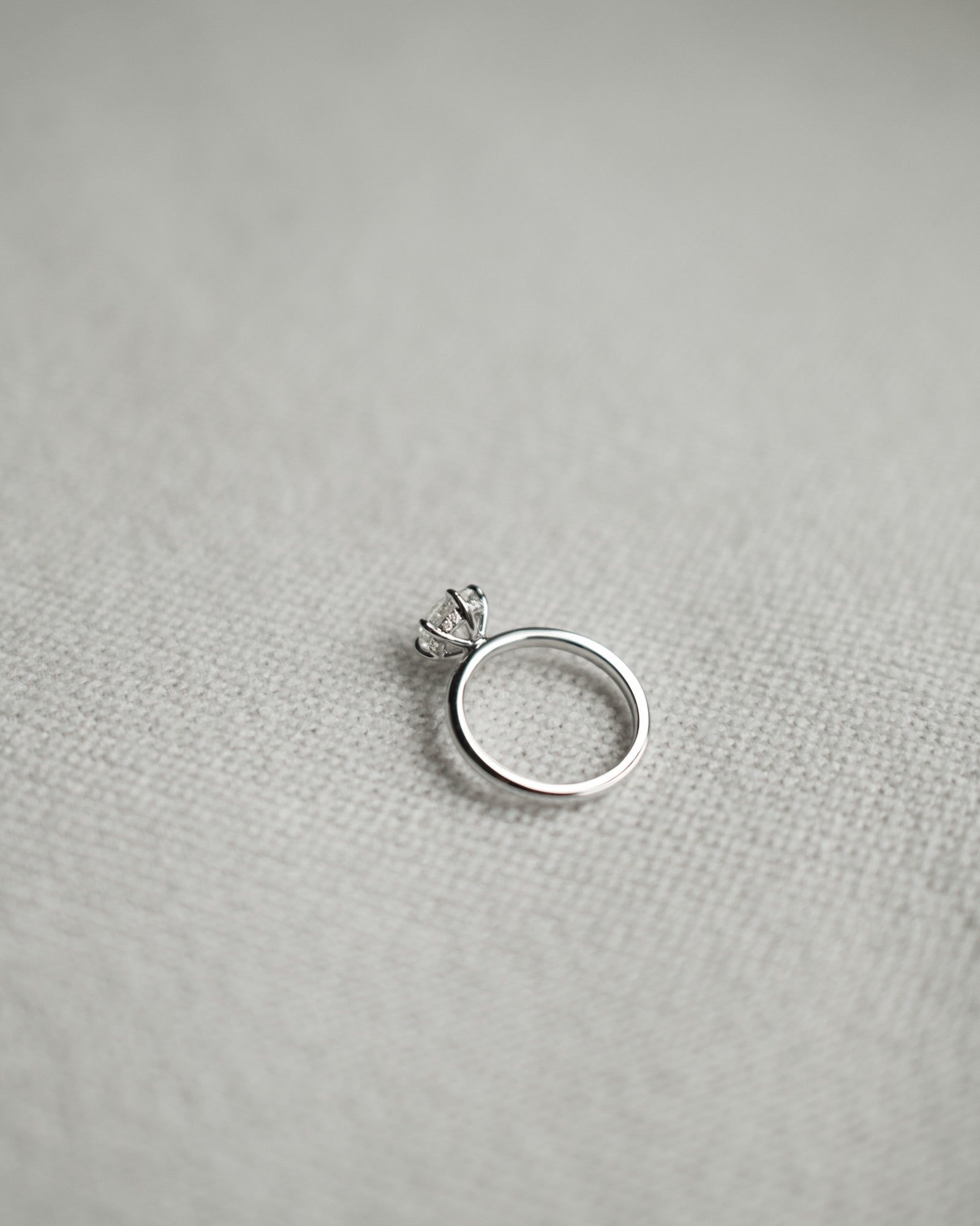 2 CT Round Three Stones Lab Grown Diamond Engagement Ring