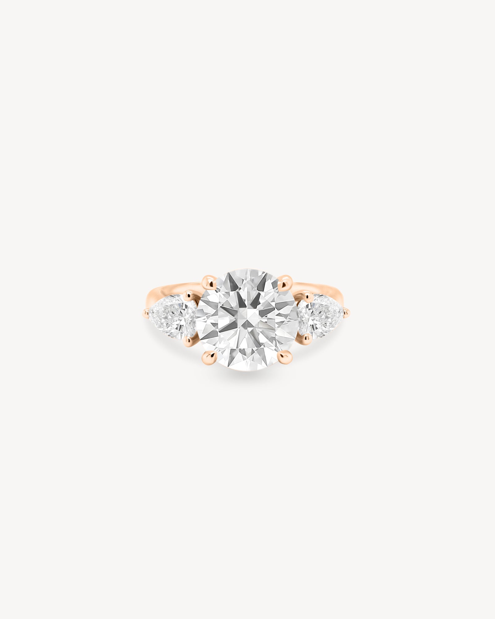 2 CT Round Three Stones Lab Grown Diamond Engagement Ring