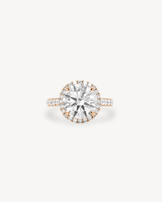 2 CT Round Three Stones Lab Grown Diamond Engagement Ring