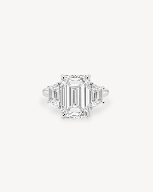 2 CT Round Three Stones Lab Grown Diamond Engagement Ring