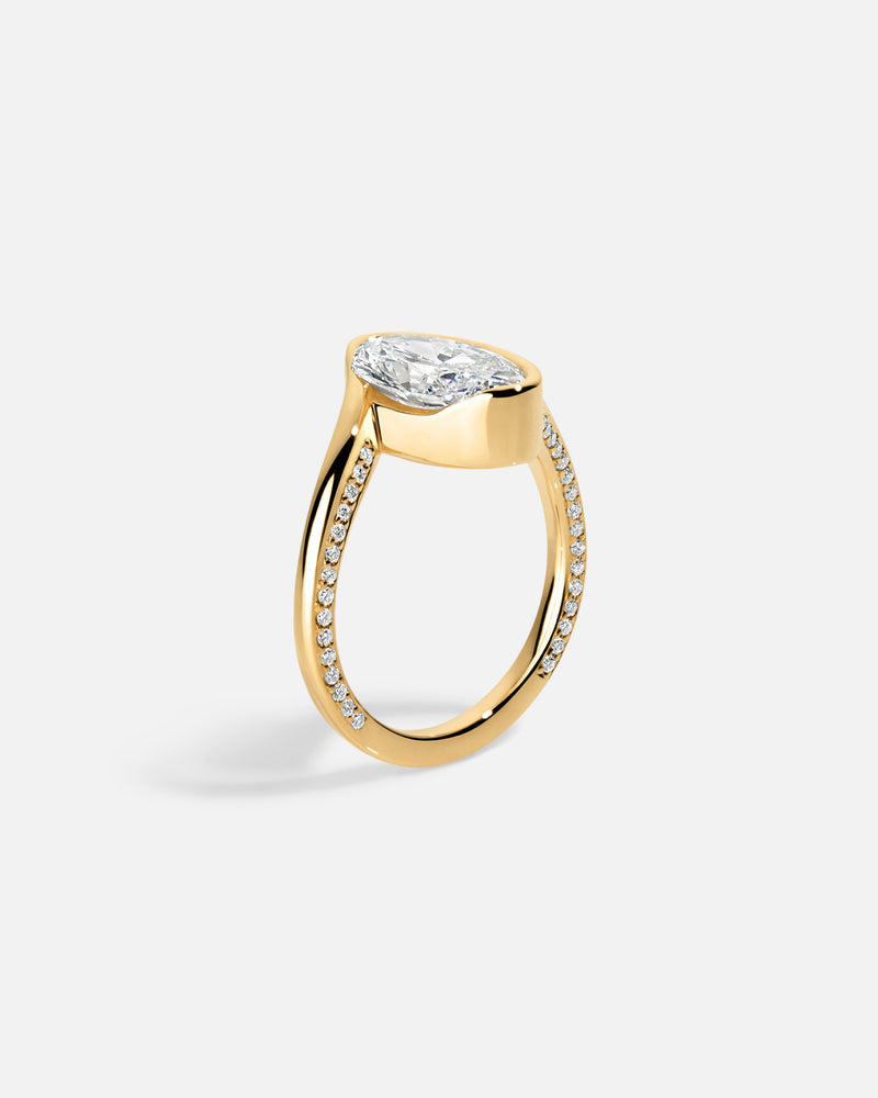 Marquise Cut Cluster Styled Lab Grown Diamond Engagement Ring