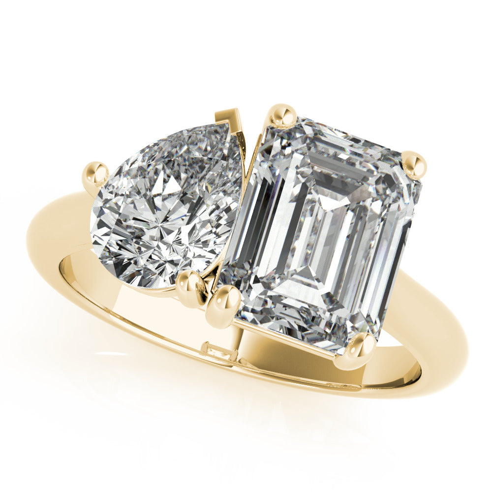 2 CT Round Three Stones Lab Grown Diamond Engagement Ring