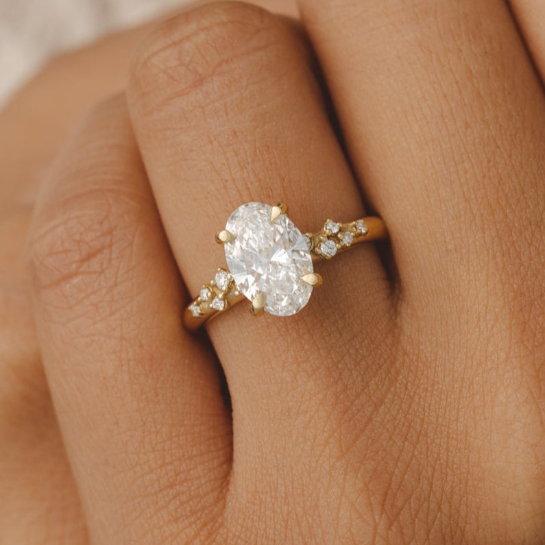 2 CT Round Three Stones Lab Grown Diamond Engagement Ring