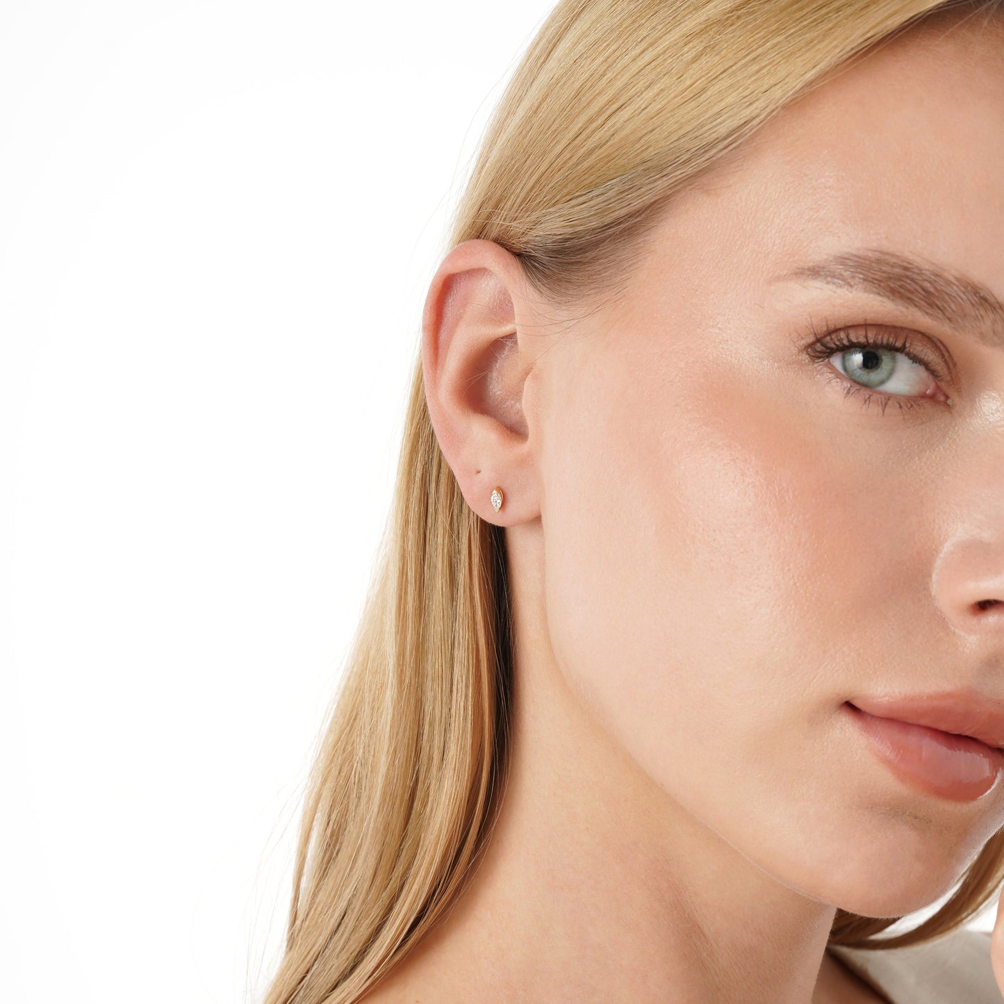 1.0 CT Round Bezel Solitaire Lab Grown Diamond Earrings