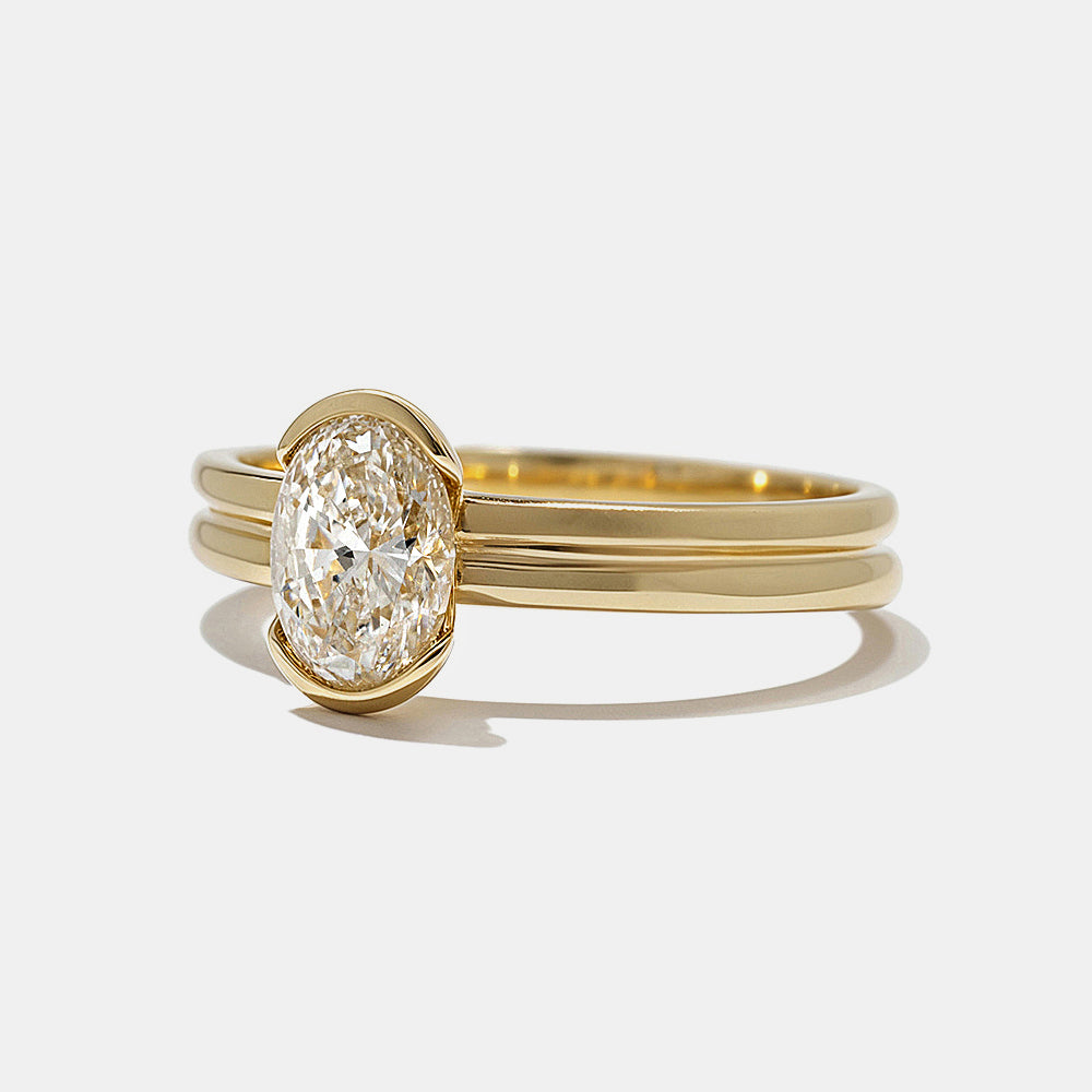 2 CT Round Three Stones Lab Grown Diamond Engagement Ring