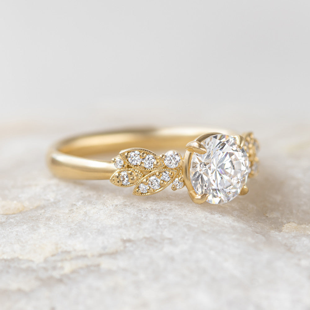 2 CT Round Three Stones Lab Grown Diamond Engagement Ring