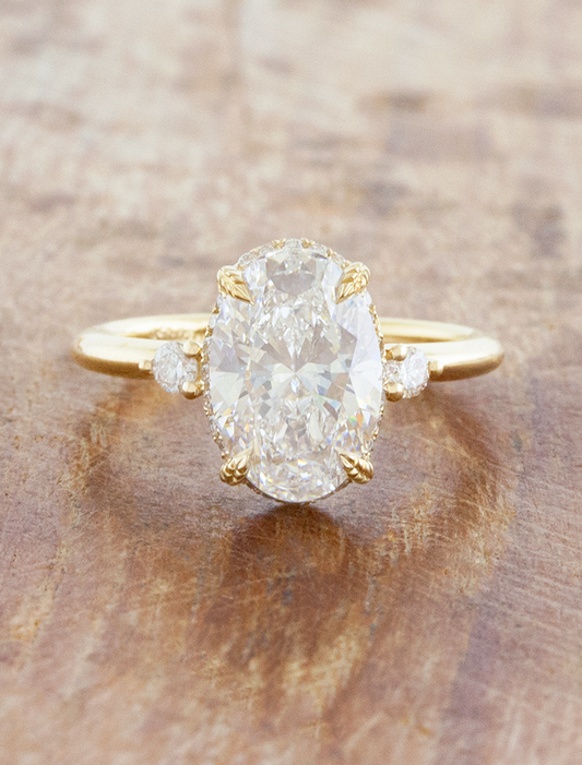 2 CT Round Three Stones Lab Grown Diamond Engagement Ring