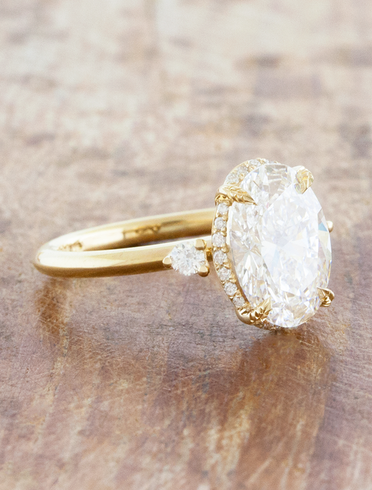2 CT Round Three Stones Lab Grown Diamond Engagement Ring