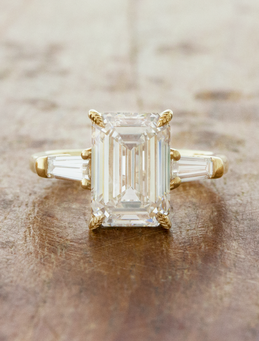 2 CT Round Three Stones Lab Grown Diamond Engagement Ring
