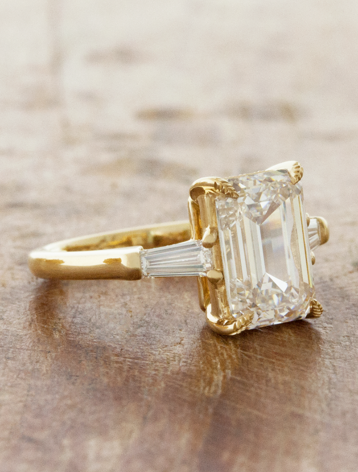 2 CT Round Three Stones Lab Grown Diamond Engagement Ring