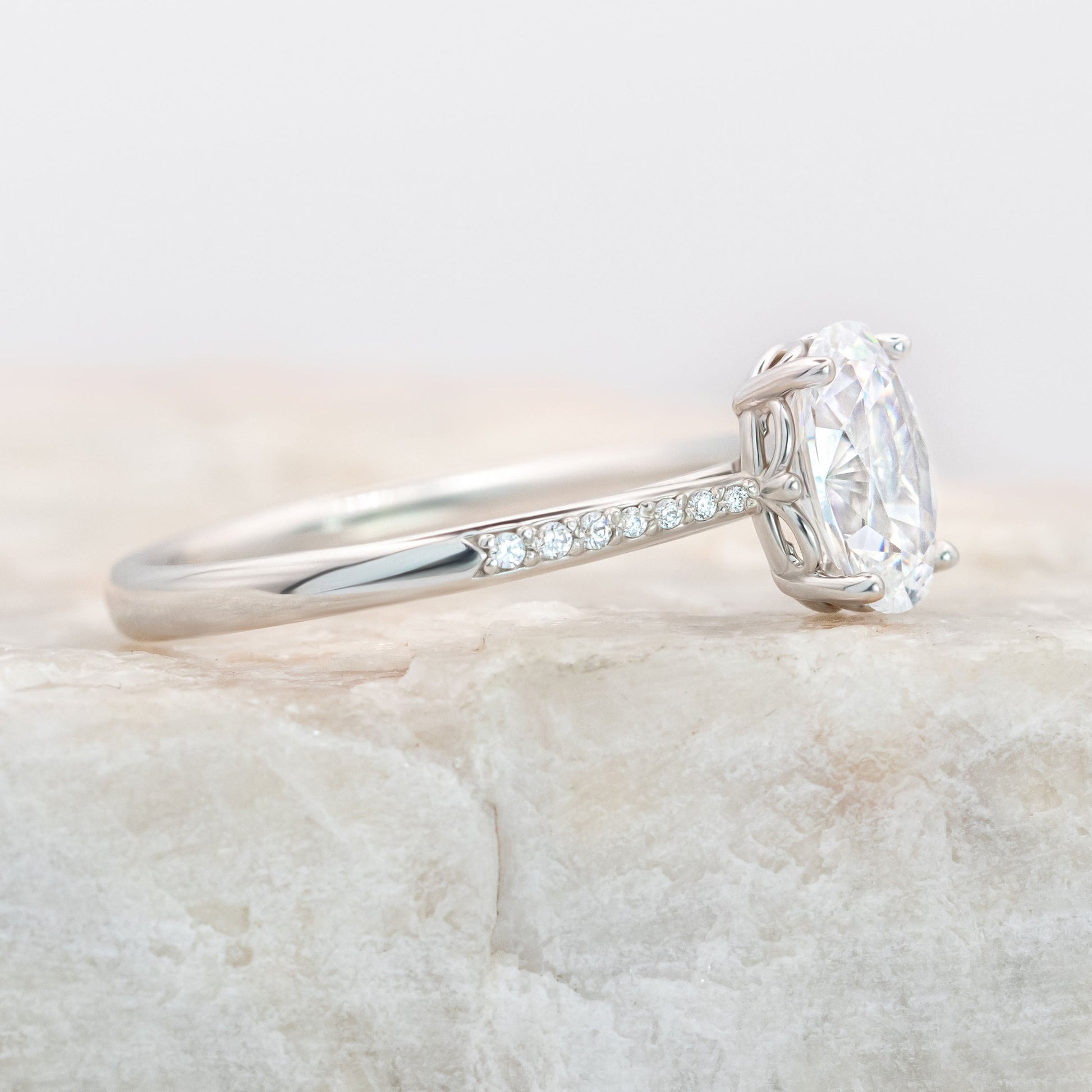 2 CT Round Three Stones Lab Grown Diamond Engagement Ring