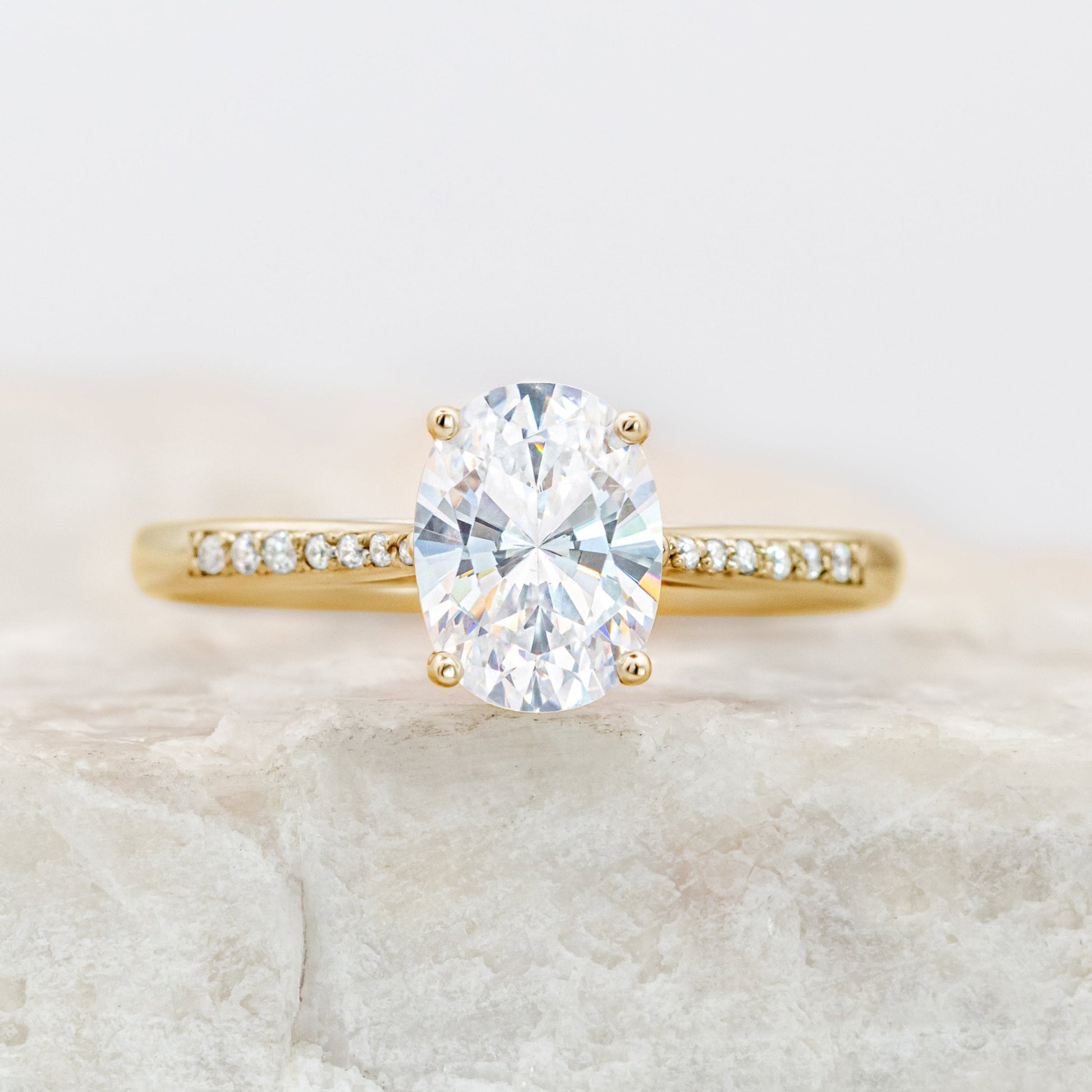2 CT Round Three Stones Lab Grown Diamond Engagement Ring