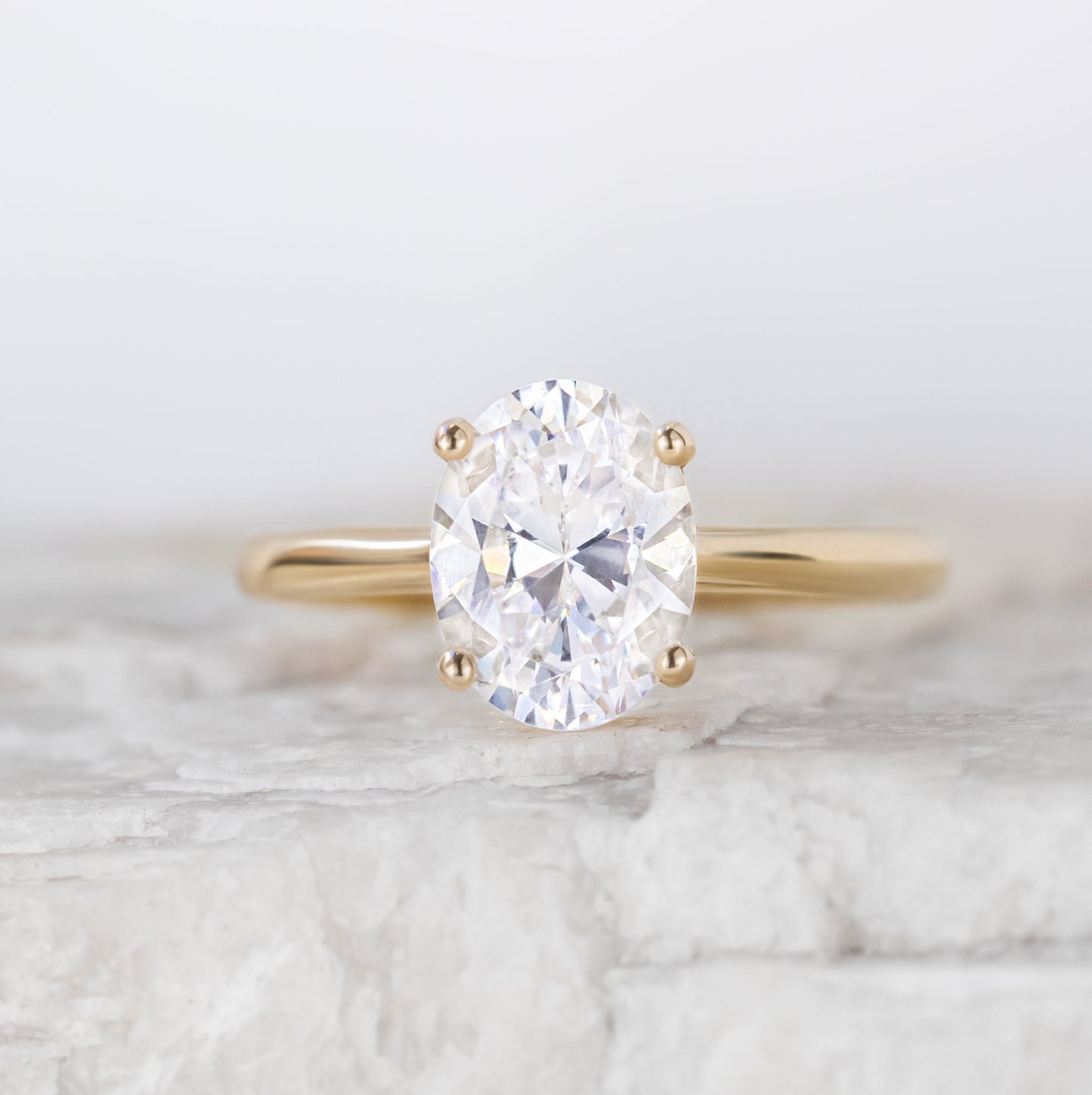 2 CT Round Three Stones Lab Grown Diamond Engagement Ring