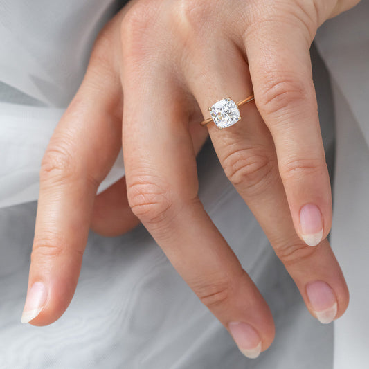 2 CT Round Three Stones Lab Grown Diamond Engagement Ring