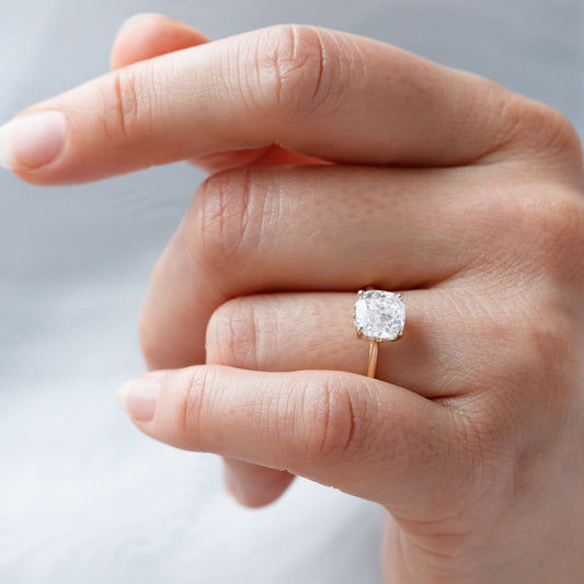 2 CT Round Three Stones Lab Grown Diamond Engagement Ring