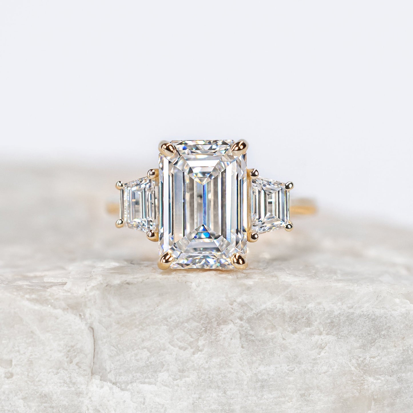 2 CT Round Three Stones Lab Grown Diamond Engagement Ring