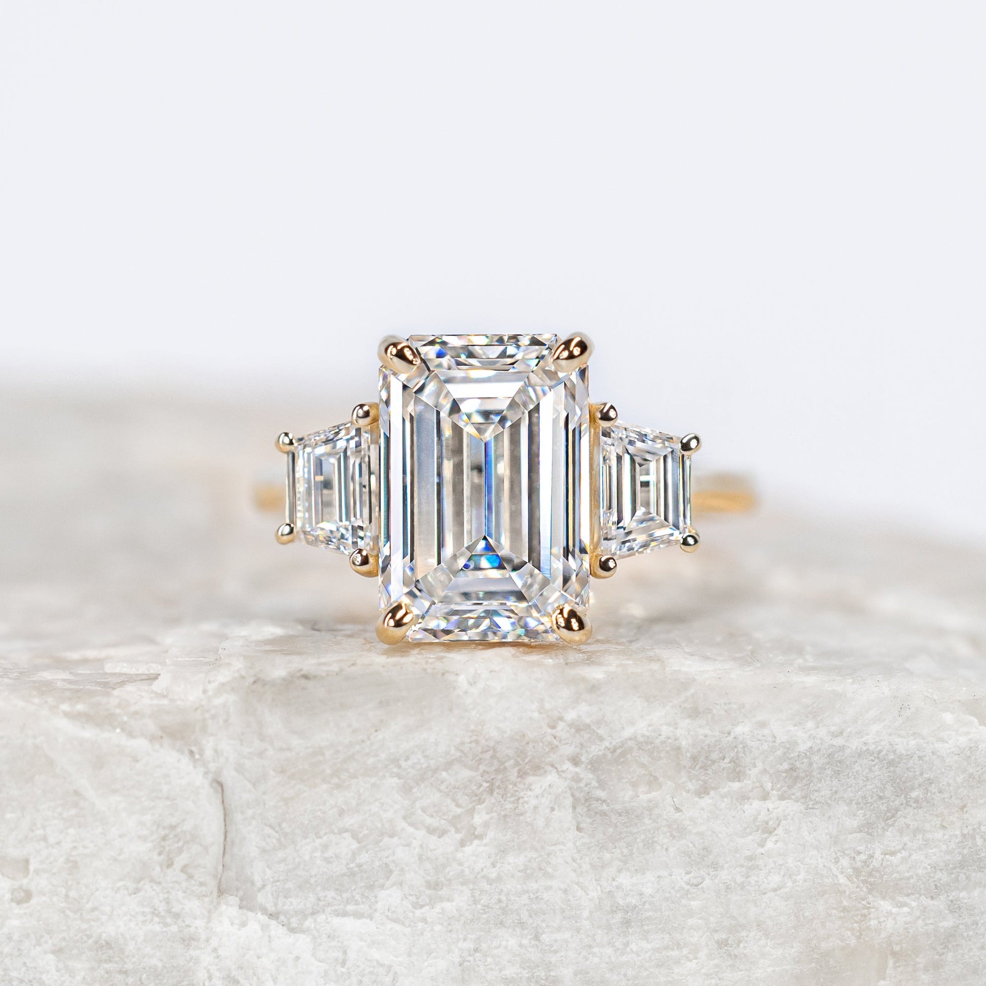2 CT Round Three Stones Lab Grown Diamond Engagement Ring