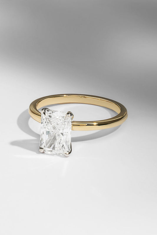 2 CT Round Three Stones Lab Grown Diamond Engagement Ring