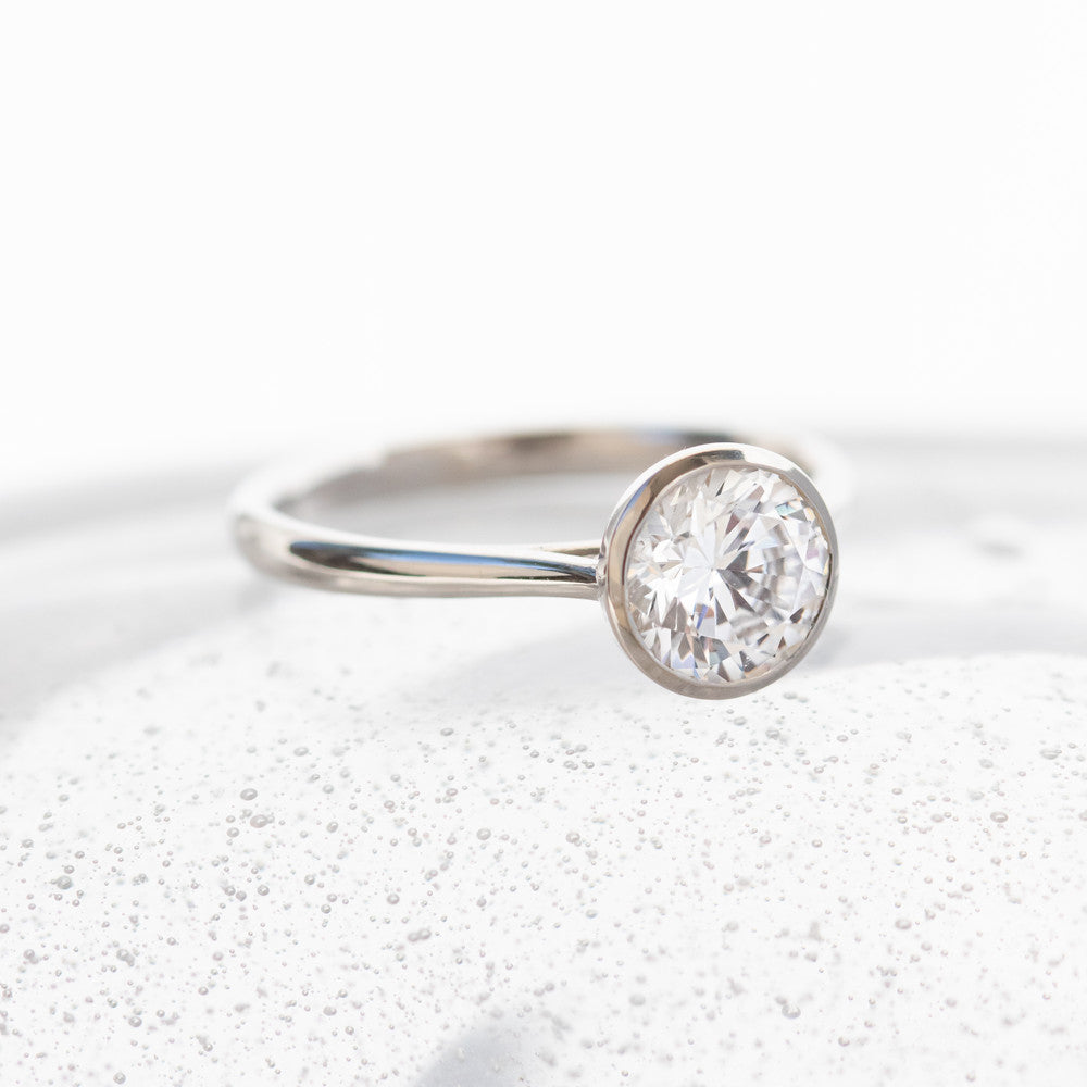 2 CT Round Three Stones Lab Grown Diamond Engagement Ring