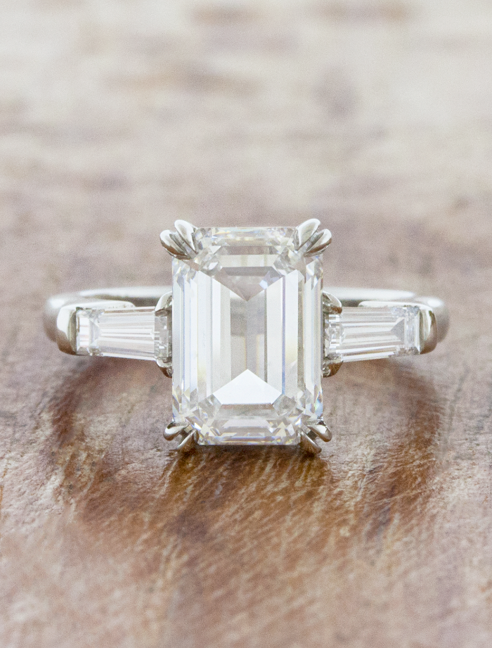 2 CT Round Three Stones Lab Grown Diamond Engagement Ring