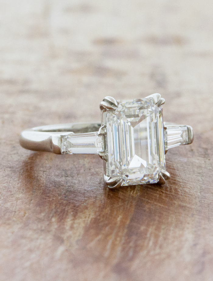 2 CT Round Three Stones Lab Grown Diamond Engagement Ring