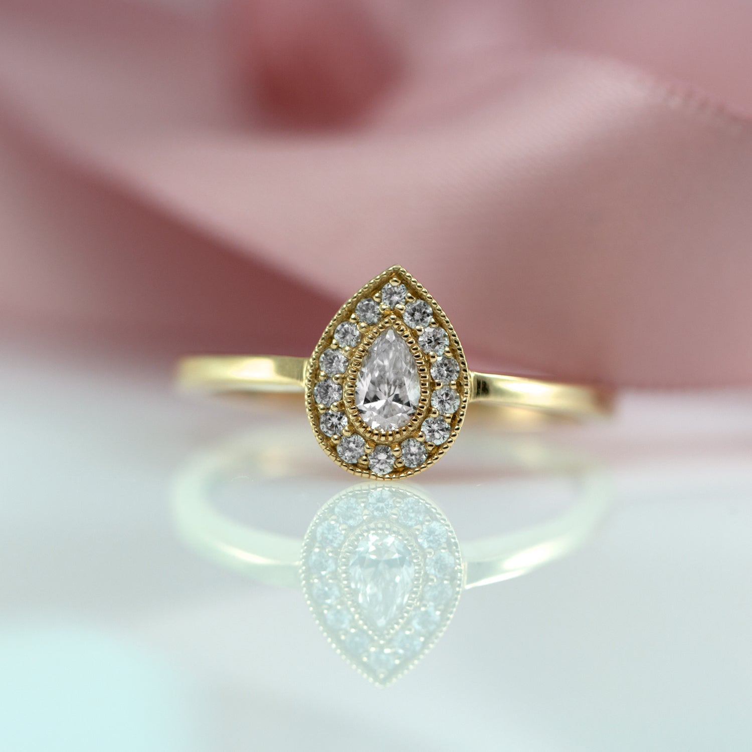 2 CT Round Three Stones Lab Grown Diamond Engagement Ring