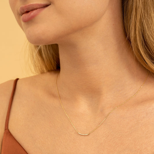 1.0 CT Round Bezel Solitaire Lab Grown Diamond Necklace