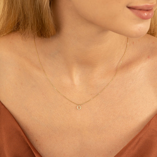1.0 CT Round Bezel Solitaire Lab Grown Diamond Necklace