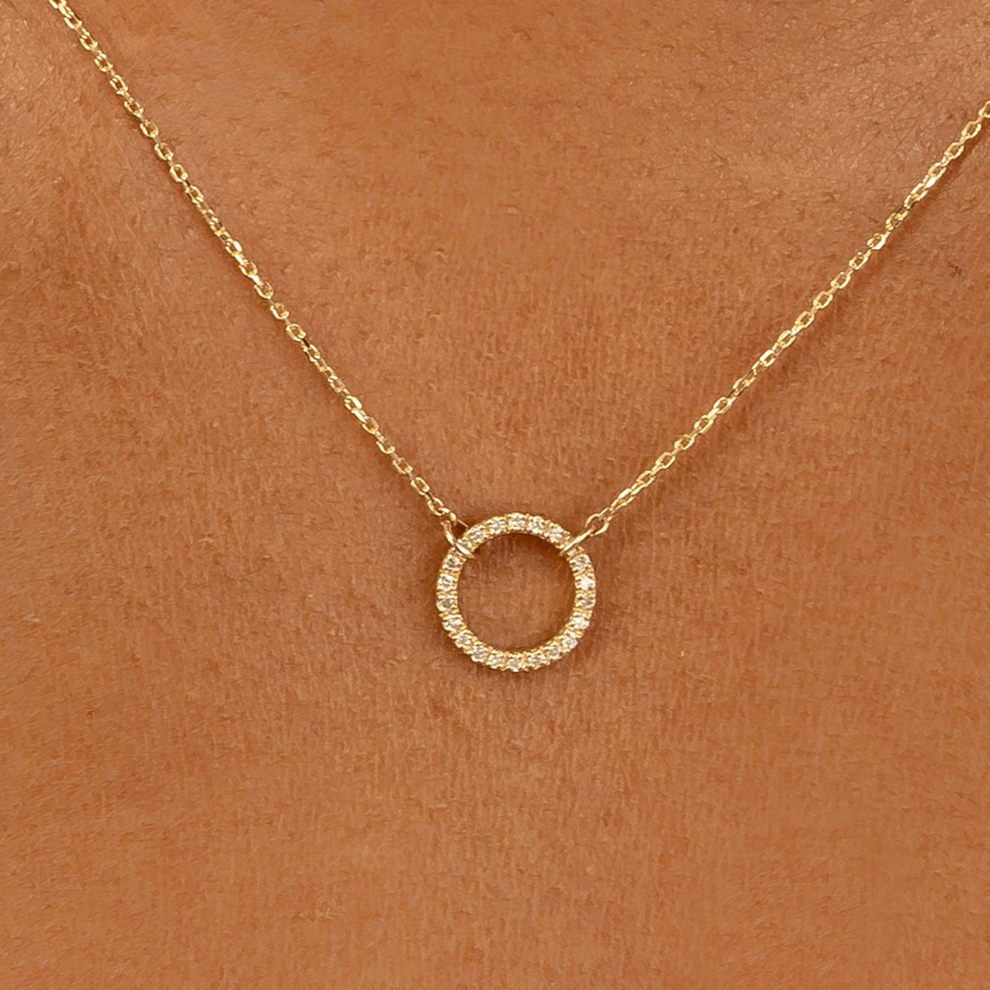 1.0 CT Round Bezel Solitaire Lab Grown Diamond Necklace