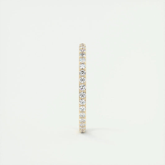 0.3 TCW Round Moissanite Full Eternity Wedding Band (US Size 8.25 Ready To Ship)