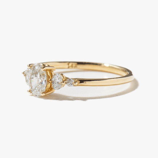 2 CT Round Three Stones Lab Grown Diamond Engagement Ring