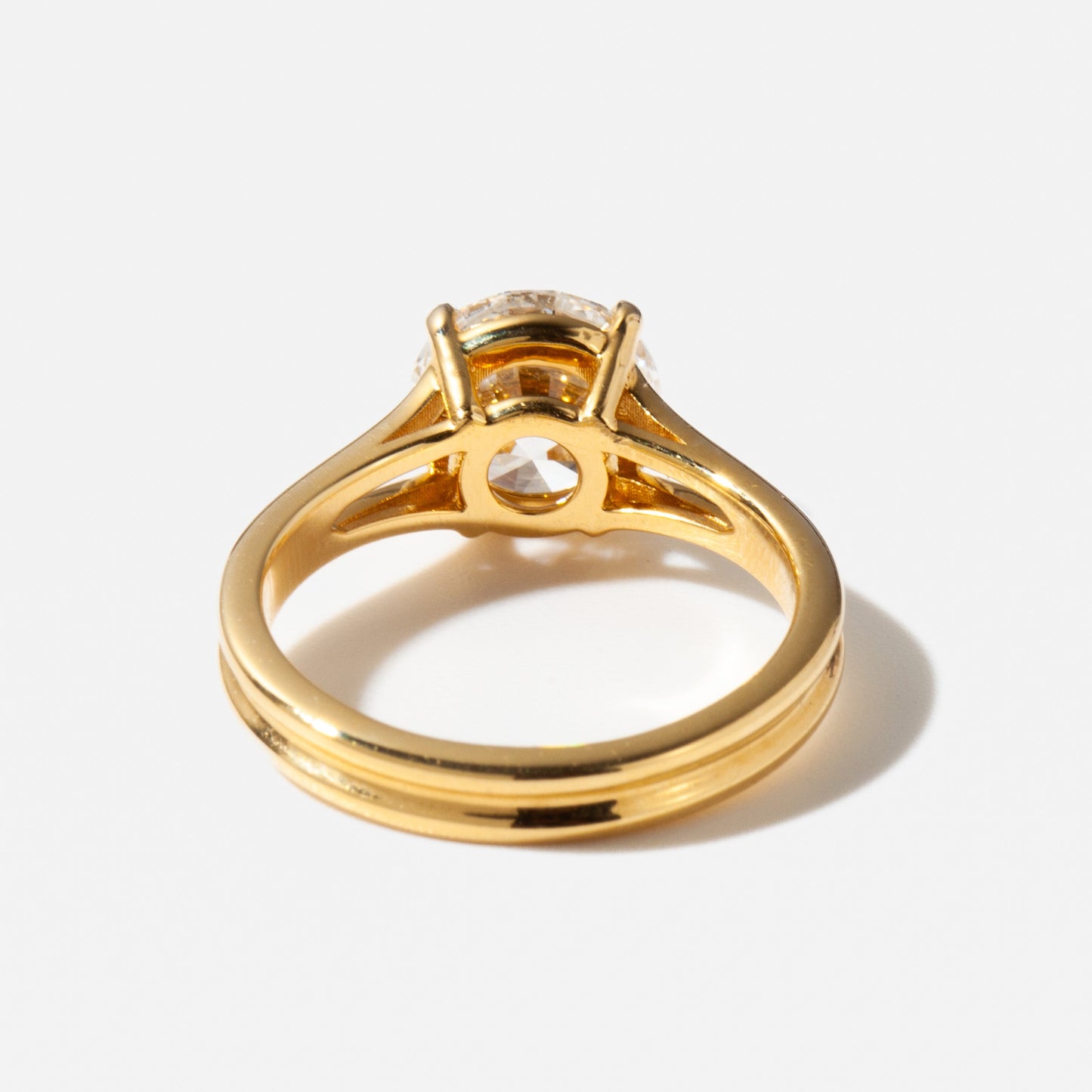 2 CT Round Three Stones Lab Grown Diamond Engagement Ring