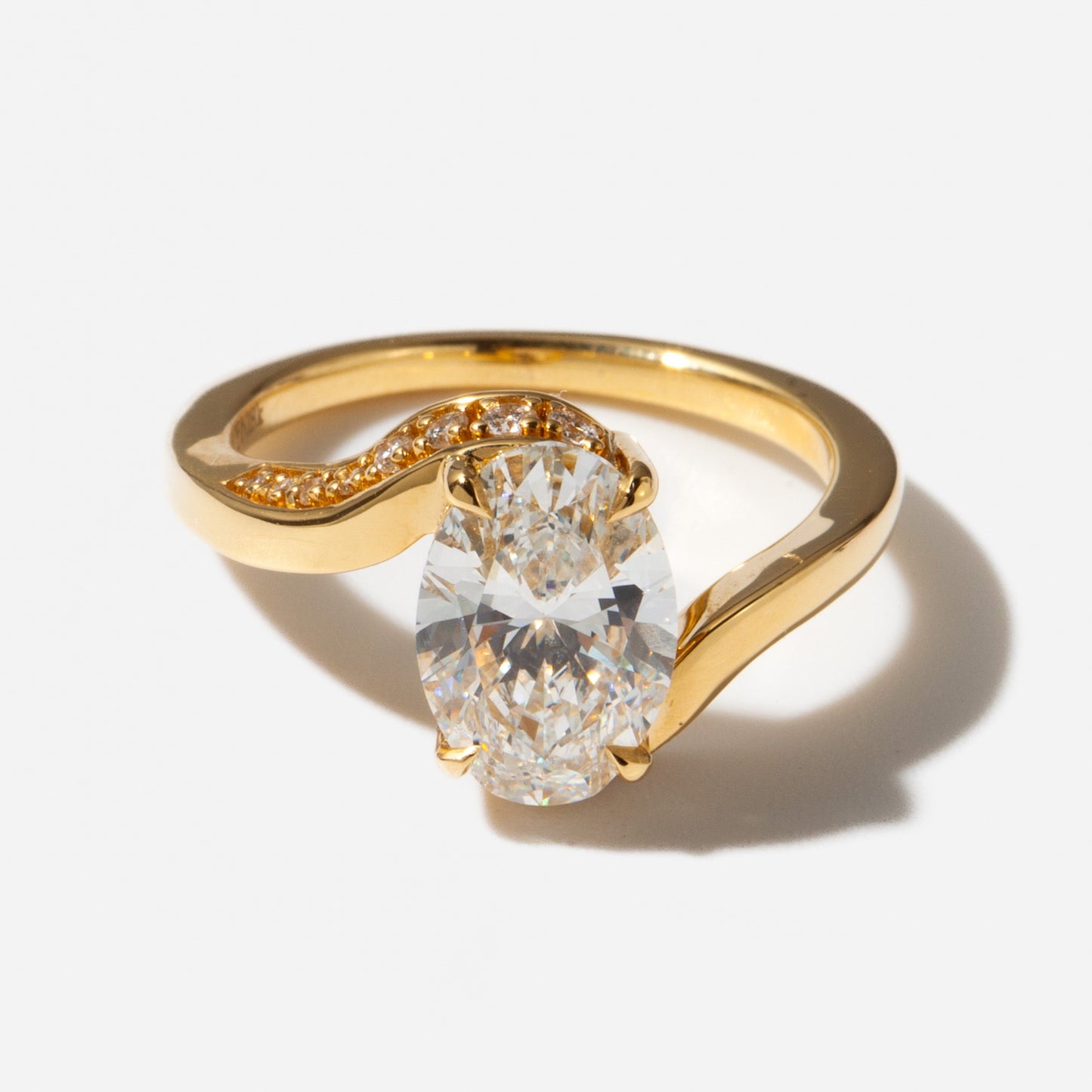 2 CT Round Three Stones Lab Grown Diamond Engagement Ring
